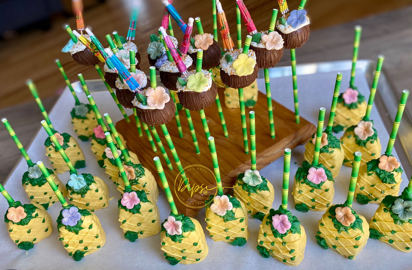 Luau Coconut Cake pop & Pineapple Rice Kripsy party bundle