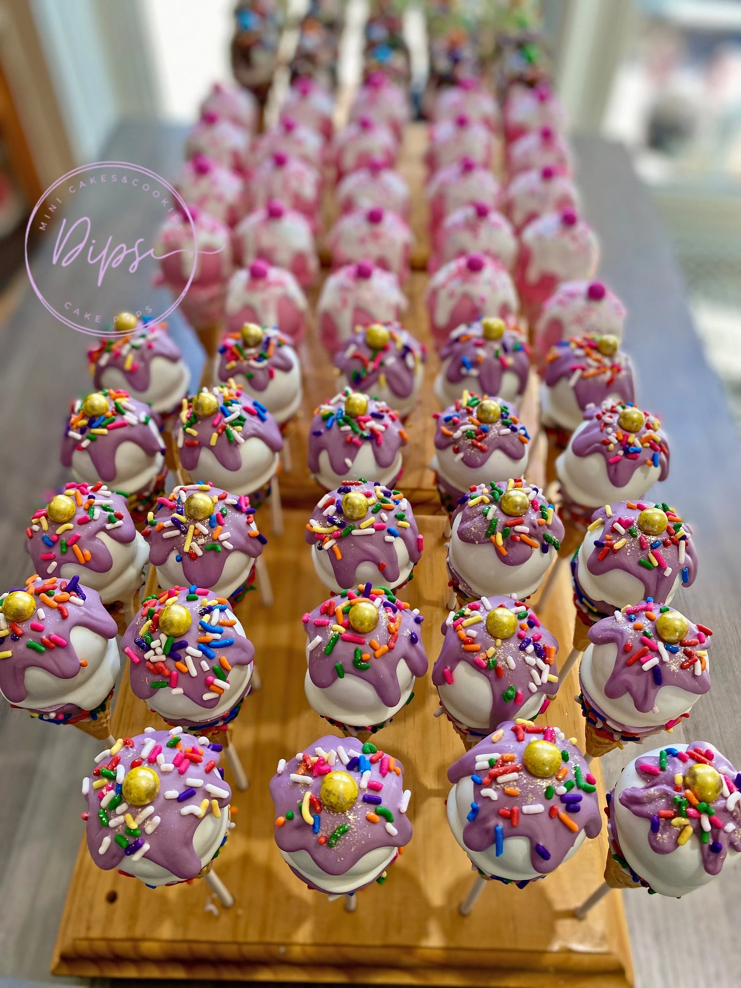 Ice Cream cone Cake Pops (Multiple color bundle) 3 dozen