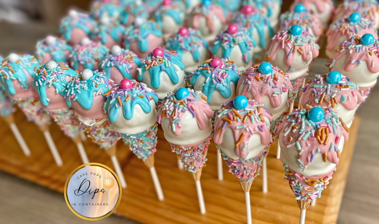 3 Dozen Ice Cream Cone Pastel Cones