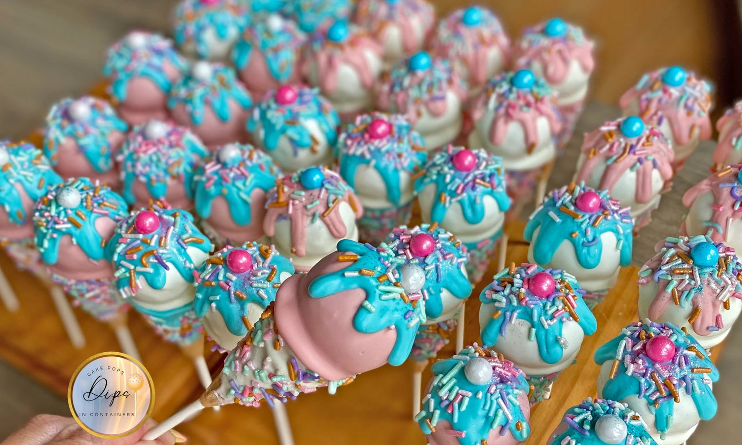 3 Dozen Ice Cream Cone Pastel Cones