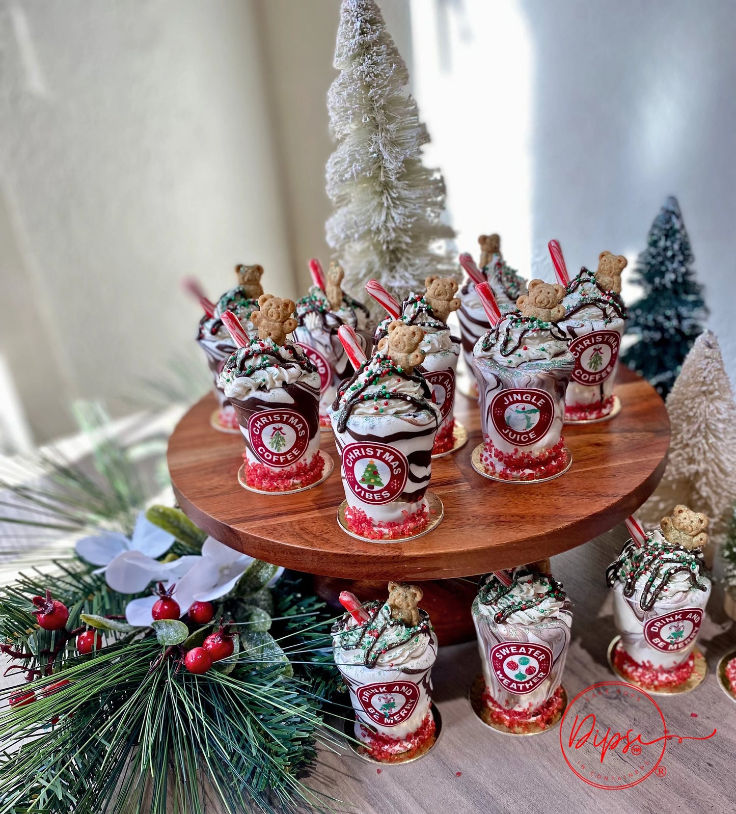Christmas Iced coffee Latte Cake Pops, Latte Cake Pops, Starbucks inspired iced coffee latte cake pops