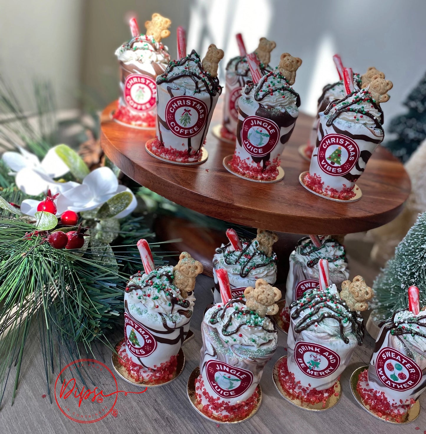 Christmas Iced coffee Latte Cake Pops, Latte Cake Pops, Starbucks inspired iced coffee latte cake pops
