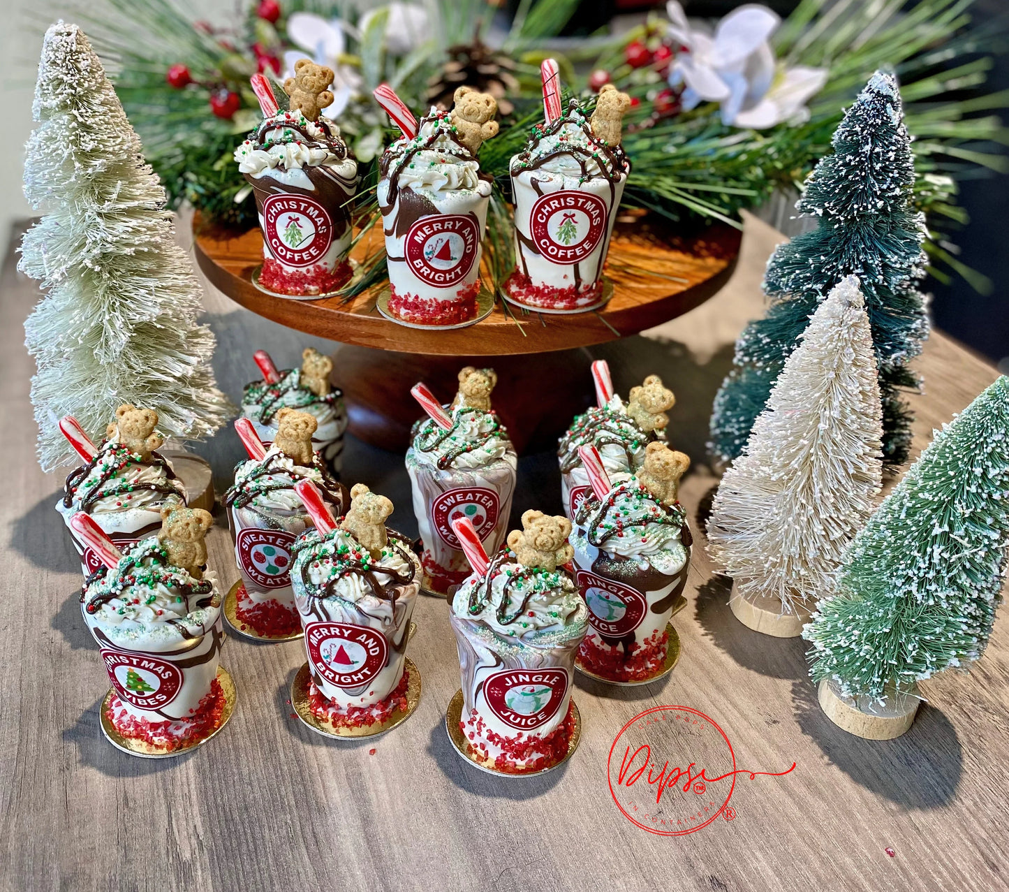 Christmas Iced coffee Latte Cake Pops, Latte Cake Pops, Starbucks inspired iced coffee latte cake pops