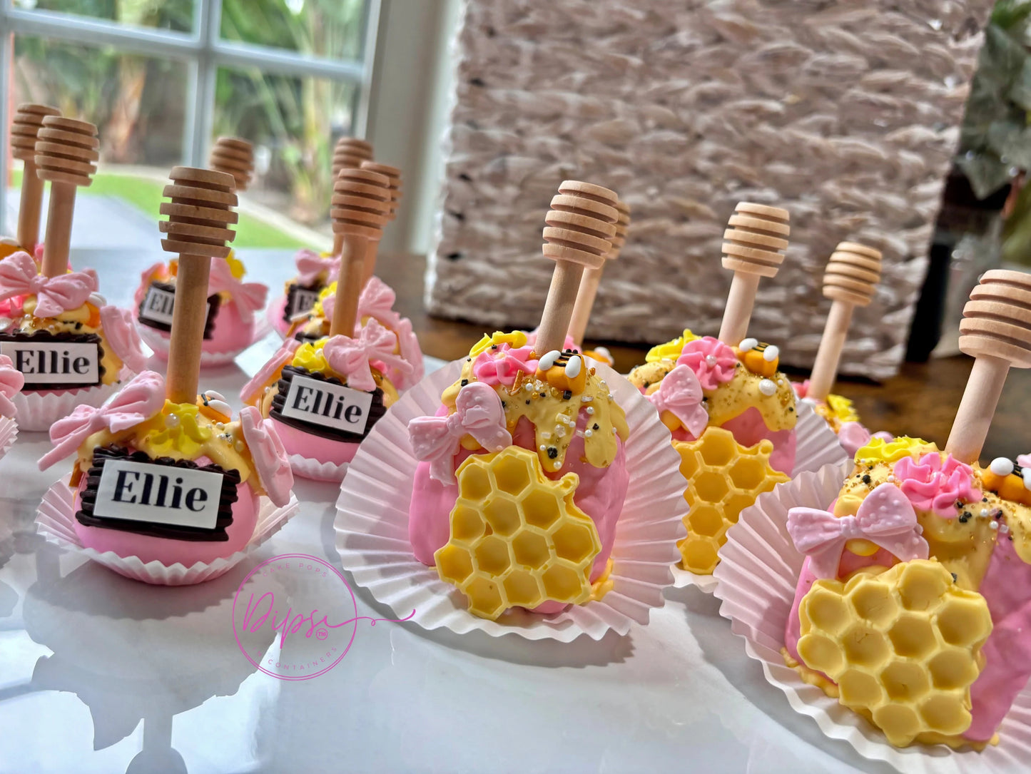 Hunny Pot cake pops and Rice Krispy treat Bundle, Pooh Inspired honey pots, Winnie the Pooh hunny pots