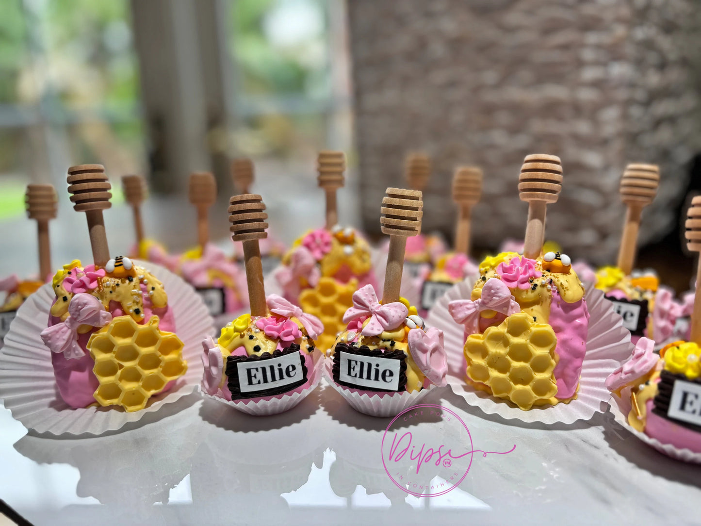 Hunny Pot cake pops and Rice Krispy treat Bundle, Pooh Inspired honey pots, Winnie the Pooh hunny pots