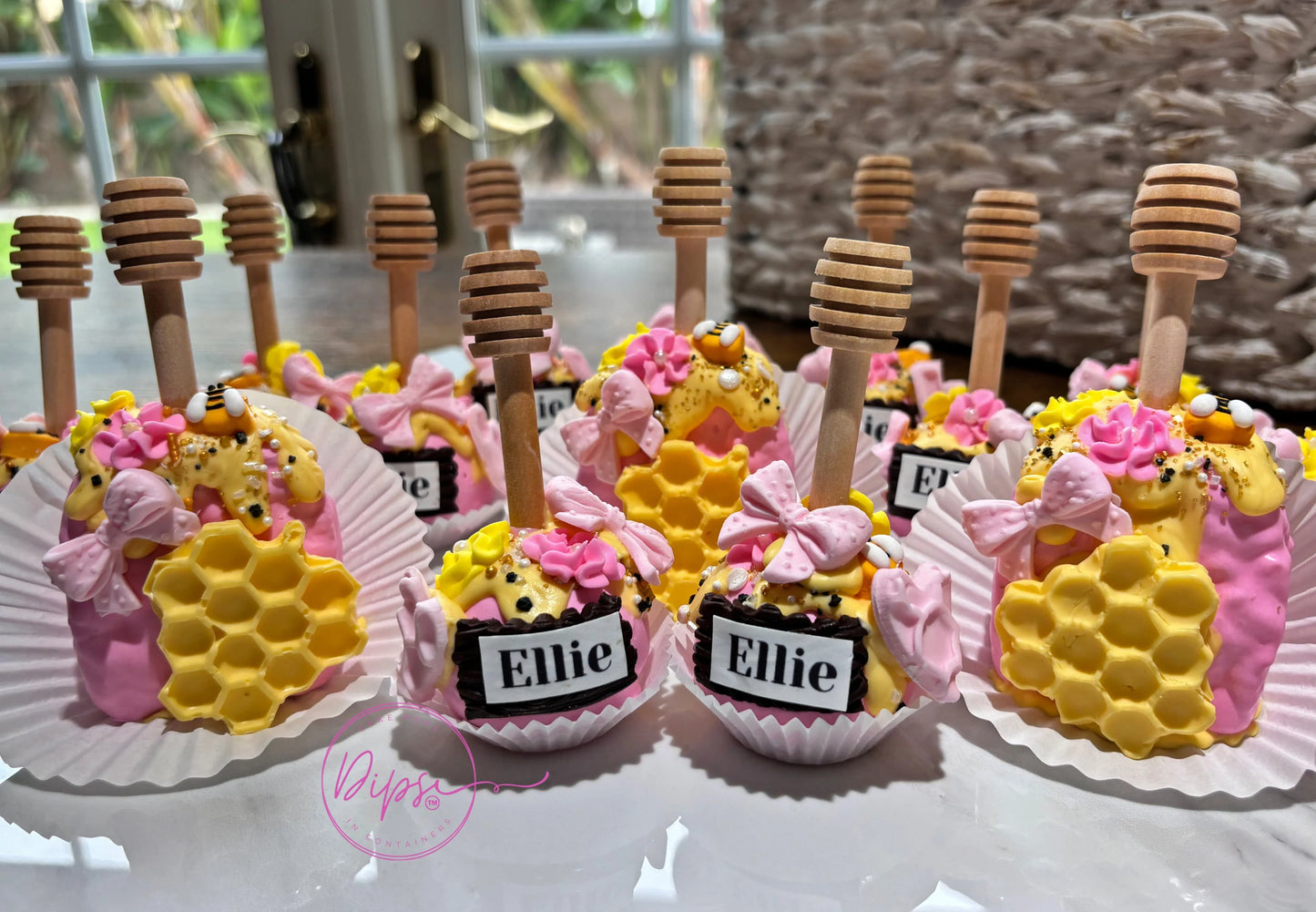 Hunny Pot cake pops and Rice Krispy treat Bundle, Pooh Inspired honey pots, Winnie the Pooh hunny pots