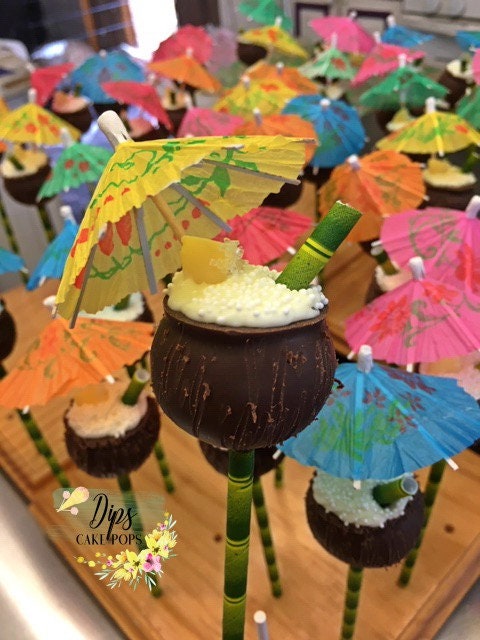 Luau Coconut cake pops