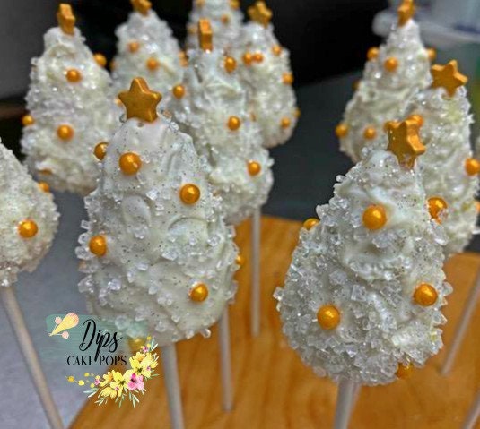 1 dozen Christmas tree cake pops, Christmas cake pops, Holiday cake pops
