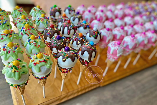 Ice Cream cone Cake Pops (Multiple color bundle) 3 dozen