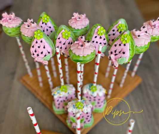 Watermelon Cake Pop and Rice Krispy Bundle, Watermelon Slices cake Pops