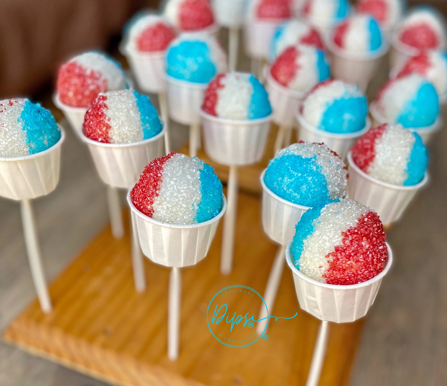 Snow Cone cake pops, cake pop, dessert table, bbq party treats, birthday cake pops