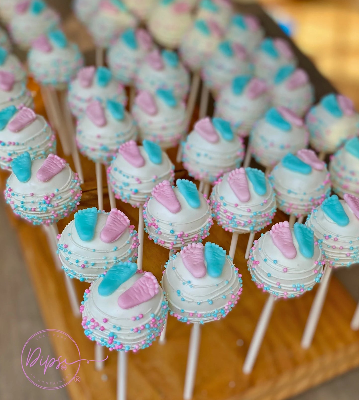 Gender Reveal Cake Pops, Baby Shower Cake Pops