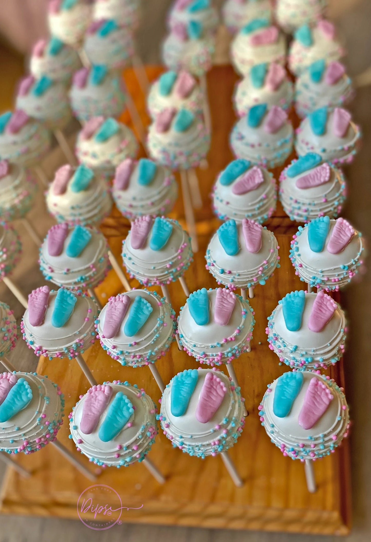 Gender Reveal Cake Pops, Baby Shower Cake Pops