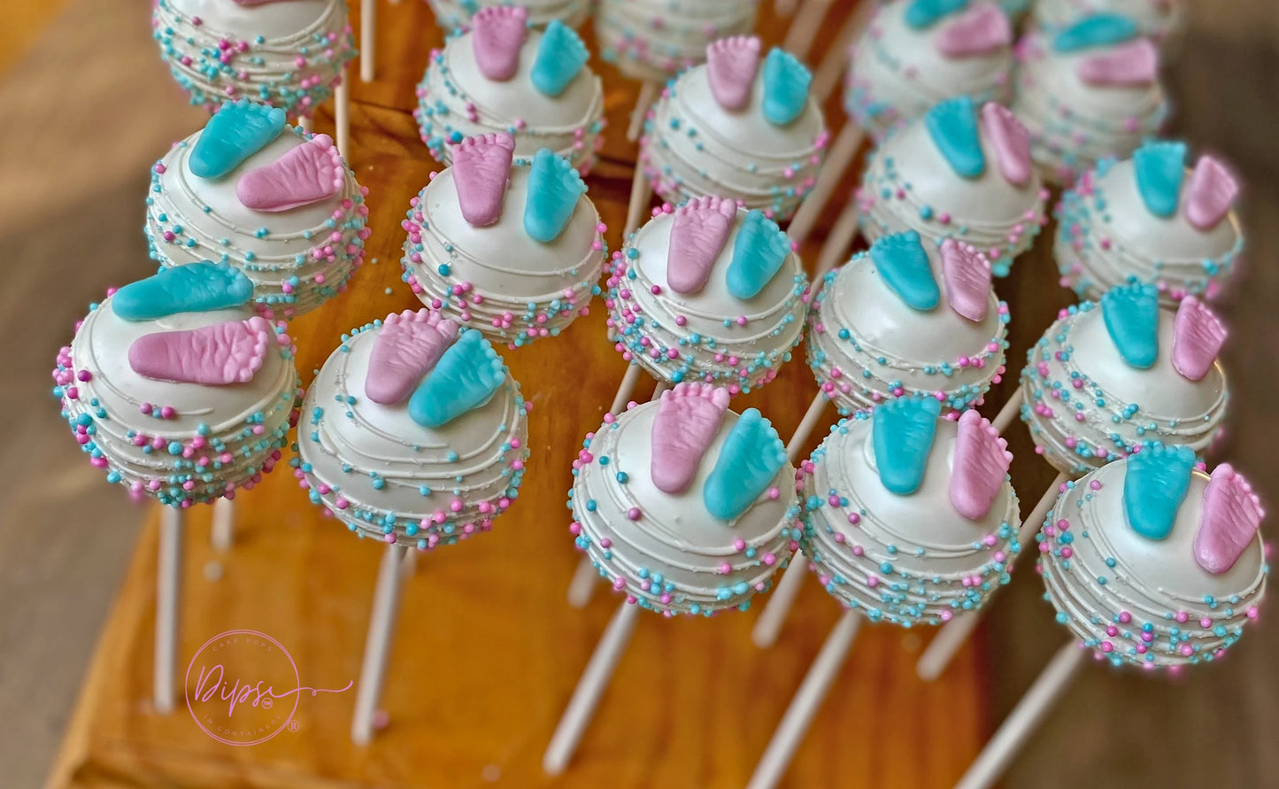 Gender Reveal Cake Pops, Baby Shower Cake Pops