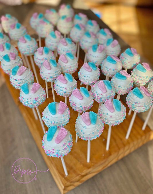 Gender Reveal Cake Pops, Baby Shower Cake Pops