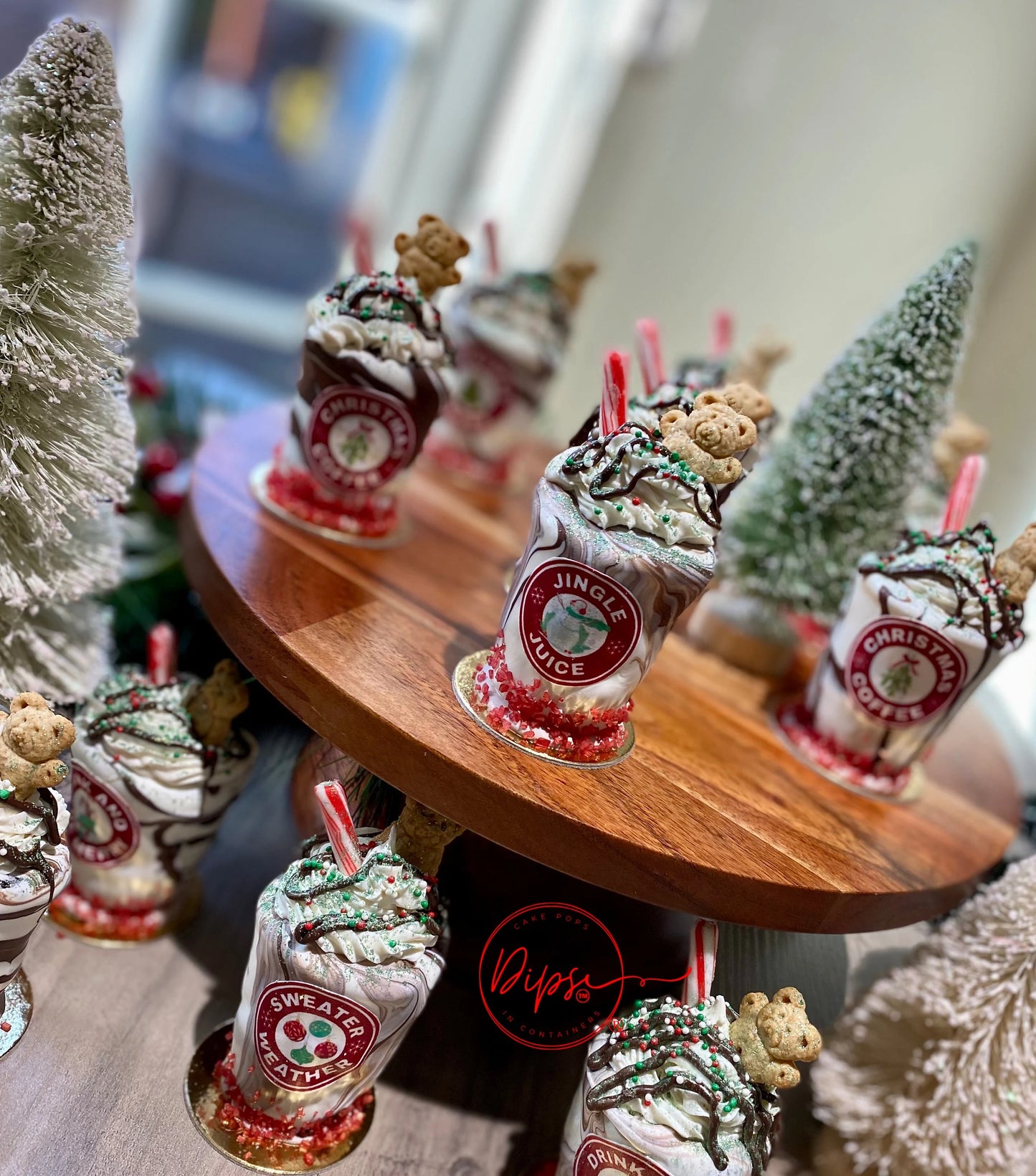 Christmas Iced coffee Latte  Cake Pops, Latte Cake Pops, Starbucks inspired iced coffee latte cake pops