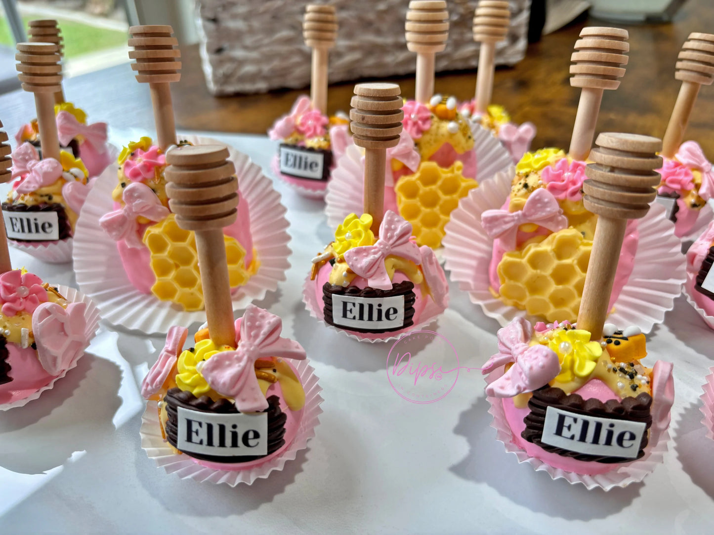 Hunny Pot cake pops and Rice Krispy treat Bundle, Pooh Inspired honey pots, Winnie the Pooh hunny pots