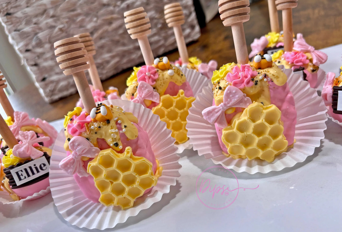 Hunny Pot cake pops and Rice Krispy treat Bundle, Pooh Inspired honey pots, Winnie the Pooh hunny pots