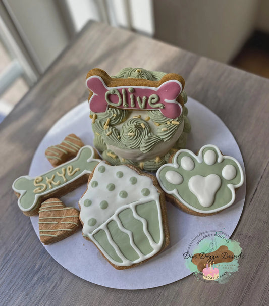 Dog Cake, Barkday cakes, Gotcha cake, dog biscuits, Dog Treats