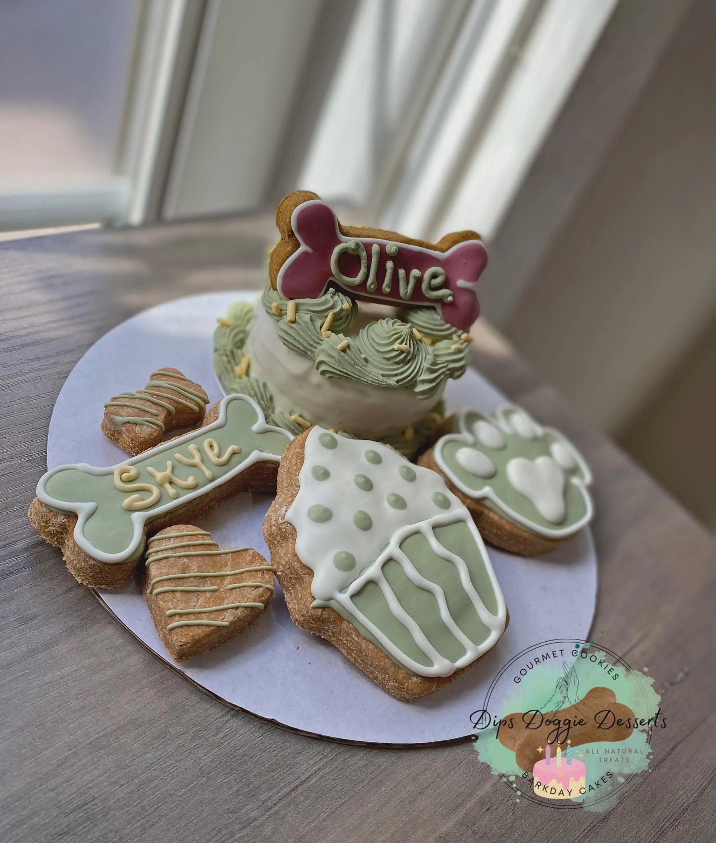 Dog Cake, Barkday cakes, Gotcha cake, dog biscuits, Dog Treats
