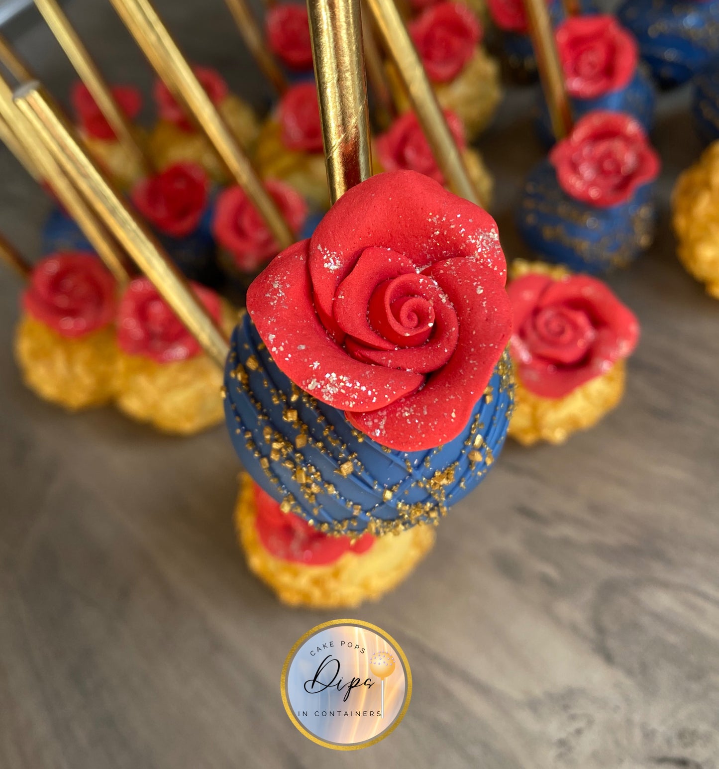 12 Beauty and the Beast themed cake pops