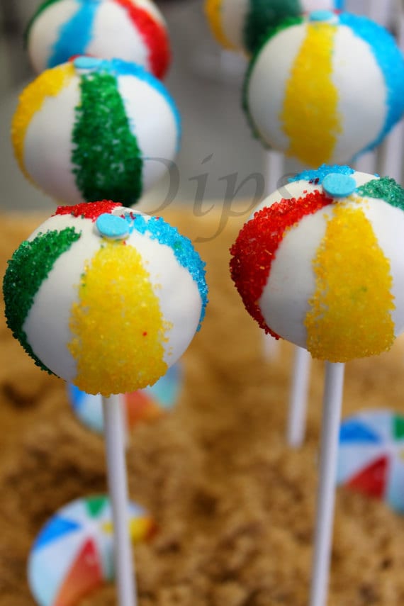 Beach Ball Cake Pops