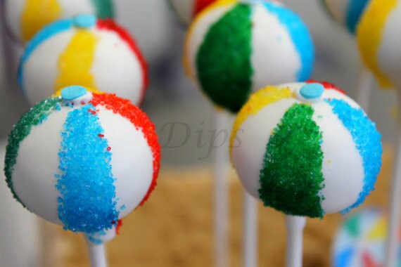 Beach Ball Cake Pops