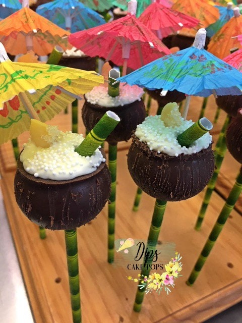 Luau Coconut cake pops