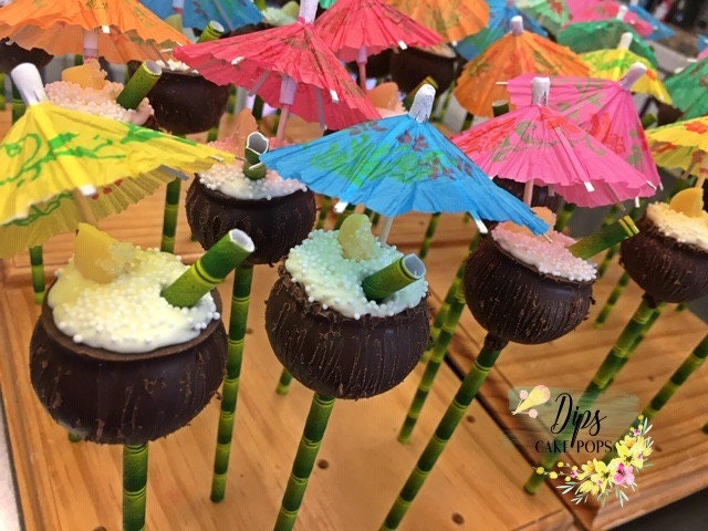 Luau Coconut cake pops