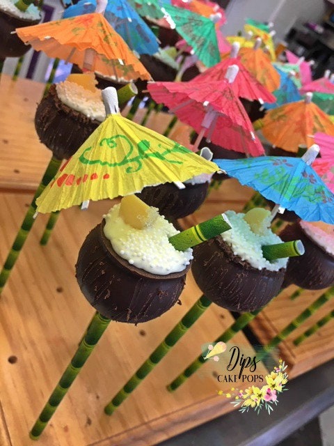 Luau Coconut cake pops