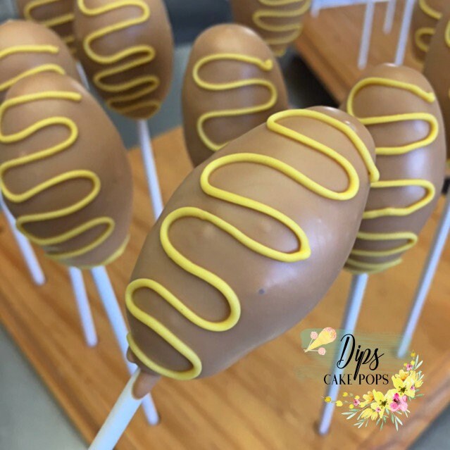 Corn dog cake pops