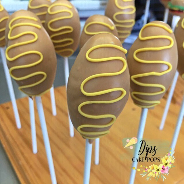 Corn dog cake pops