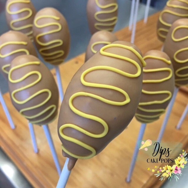 Corn dog cake pops