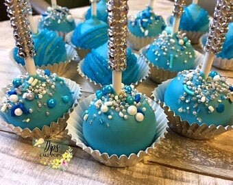 Blue Baby Shower Cake pops