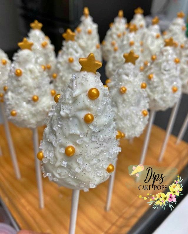 1 dozen Christmas tree cake pops, Christmas cake pops, Holiday cake pops