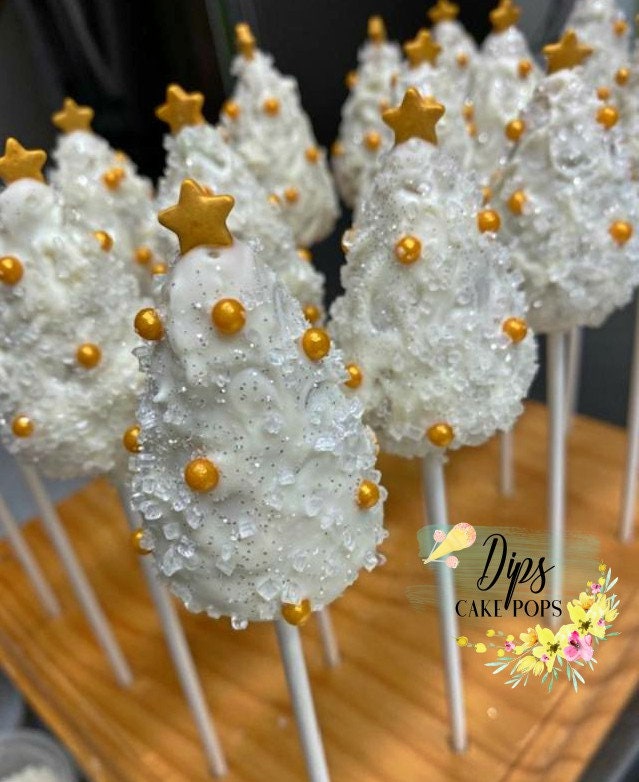 1 dozen Christmas tree cake pops, Christmas cake pops, Holiday cake pops