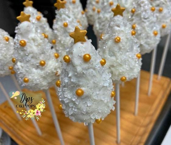 1 dozen Christmas tree cake pops, Christmas cake pops, Holiday cake pops