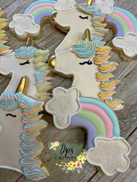 16  Unicorn and Rainbow sugar cookies